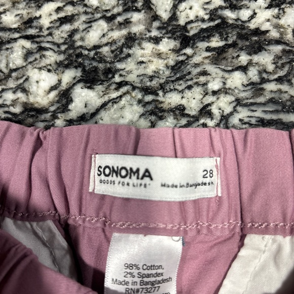 Sonoma Pink Flat Front Men's Shorts - Picture 3 of 3